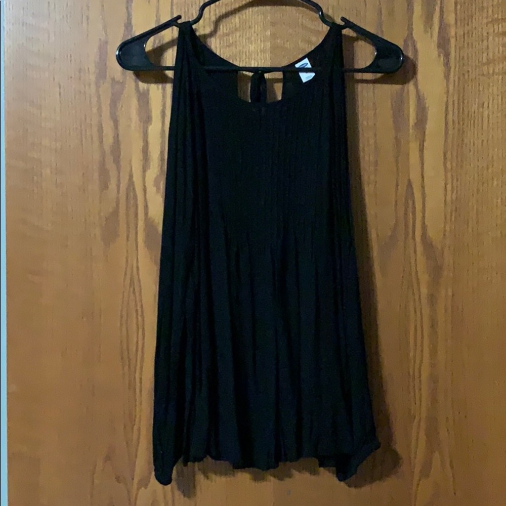 Black Open Shoulder Top